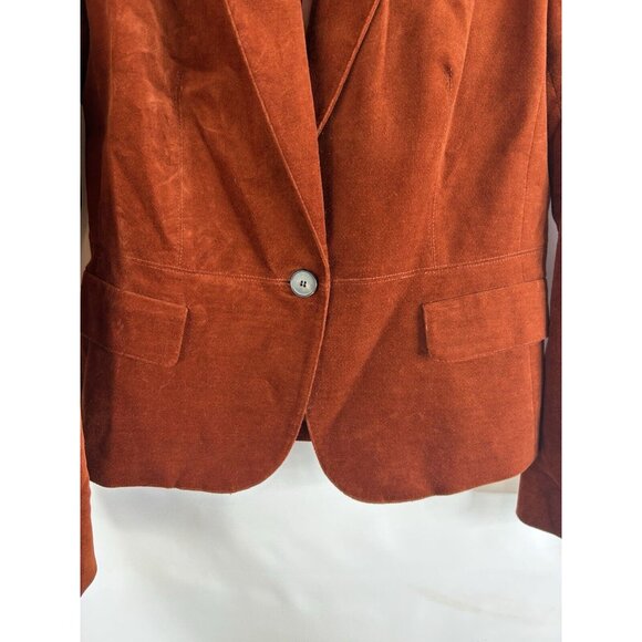 Talbots Velvet Velour Single Button Blazer Jacket Grunge - Picture 4 of 9